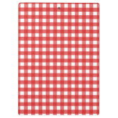 Roter Gingham Klemmbrett (Rückseite)