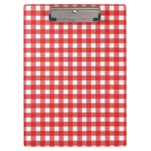 Roter Gingham Klemmbrett (Vorderseite)