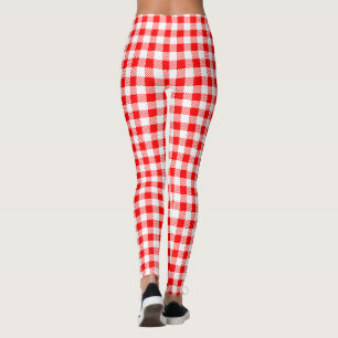 Roter Gingham Leggings