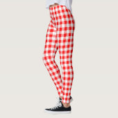 Roter Gingham Leggings (Links)