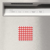 Roter Gingham Magnet (In Situ (Geschirrspüler))