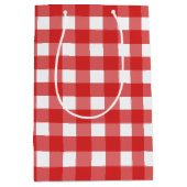 Roter Gingham Mittlere Geschenktüte (Vorderseite)