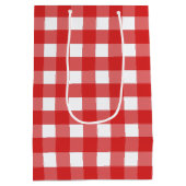 Roter Gingham Mittlere Geschenktüte (Rückseite)