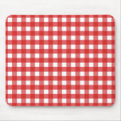 Roter Gingham Mousepad (Vorne)