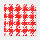 Roter Gingham-Picnic-Tischdruck Magnet (Vorne)