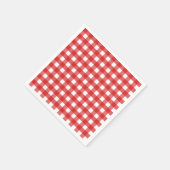 Roter Gingham Serviette (Ecke)