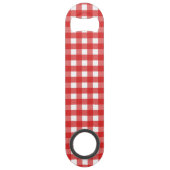 Roter Gingham Speed Flaschenöffner (Rückseite)