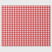 Roter Gingham Vichy Karotte Geschenkpapier (Flach)