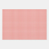 Roter Gingham-Weihnachten Geschenkpapier Set (Vorderseite 3)