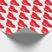 Roter Gladiolus Geschenkpapier (Ecke)