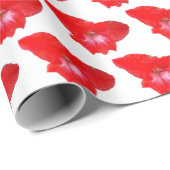 Roter Gladiolus Geschenkpapier (Rolleneckpunkt)