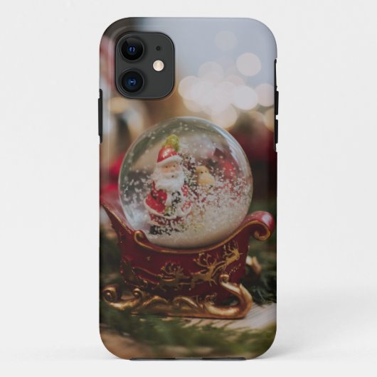 Roter Glass Snow Ball iPhone Case (Rückseite)
