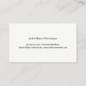 Roter Glasspour Visitenkarte (Rückseite)