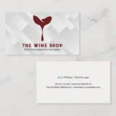 Roter Glasspour Visitenkarte (Vorne/Hinten)