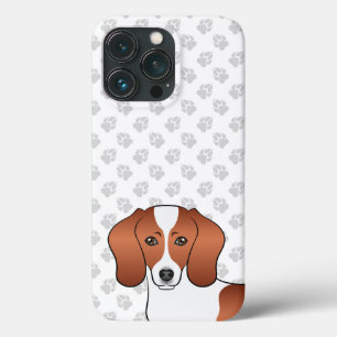 Roter glatter Mantel Dachshund Cartoon-Hundekopf Case-Mate iPhone Hülle