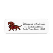 Roter glatthaariger Dachshund Rose (Vorne)