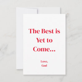 Roter Glaube Das Beste ist noch zu kommen. Kleine  Mitteilungskarte