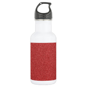 Roter Glitter, Funkeln, Glitter-Hintergrund Edelstahlflasche