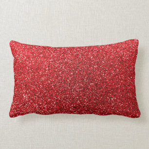 Roter Glitter Lendenkissen
