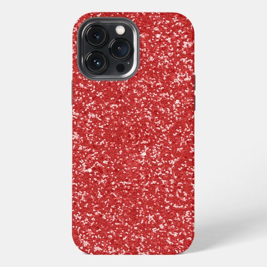 Roter Glitter-Look iPhone Hülle (Rückseite)