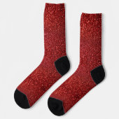 Roter Glitter Socken (Linkes Detail)