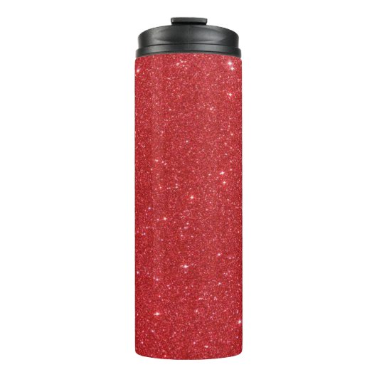 Roter Glitter Thermosbecher (Vorderseite)