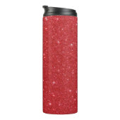 Roter Glitter Thermosbecher (Nach rechts gedreht)