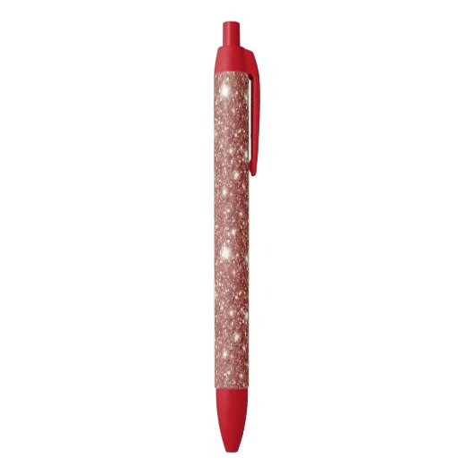 Roter Glitter Weihnachten Kugelschreiber (Unterseite (Vertikal))
