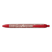 Roter Glitter Weihnachten Kugelschreiber (Rückseite)