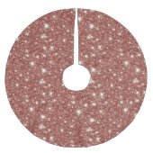 Roter Glitter-Weihnachten Polyester Weihnachtsbaumdecke (Vorderseite)