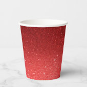 Roter Glittergradient Pappbecher (Vorderseite)