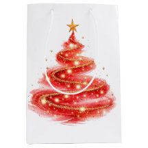 Roter Glitterwirbel-Weihnachtsbaum