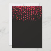 Roter Glitzer 40. Geburtstag Einladung (Rückseite)