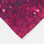 Roter Glitzer: Abstrakt Bokeh Fleecedecke (Ecke)