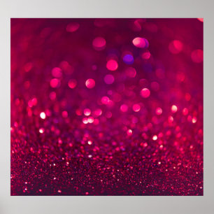 Roter Glitzer: Abstrakt Bokeh Poster
