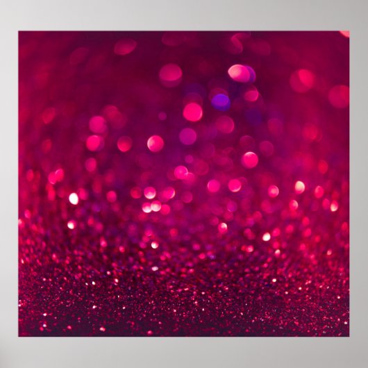 Roter Glitzer: Abstrakt Bokeh Poster (Vorne)