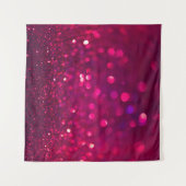 Roter Glitzer: Abstrakt Bokeh Wandteppich (Vorderseite (Horizontal))