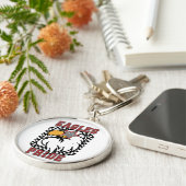 Roter Glitzer Adler Fan Game Day Schlüsselanhänger (Seite)