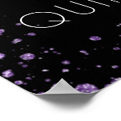 Roter Glitzer aus Quinceanera willkommen Poster (Ecke)