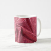 Roter Glitzer aus Sequin-Funkeln Kaffeetasse (VorderseiteRechts)
