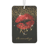 Roter Glitzer Autolufterfrischer (Rückseite)