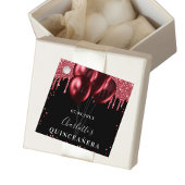 Roter Glitzer-Ballons aus Quinceanera Geschenkanhänger