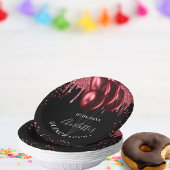 Roter Glitzer-Ballons aus Quinceanera Pappteller