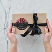 Roter Glitzer-Ballons aus Quinceanera Runder Aufkleber