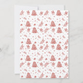 Roter Glitzer Calligraphie Foto fröhlich und hell Einladung (Rückseite)