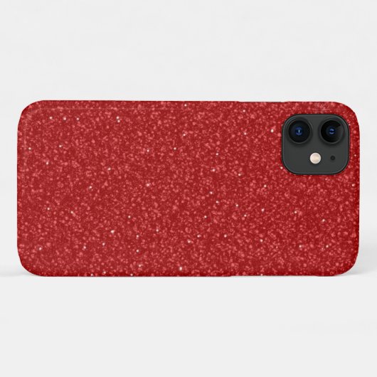 Roter Glitzer Case-Mate iPhone Hülle (Rückseite (Horizontal))