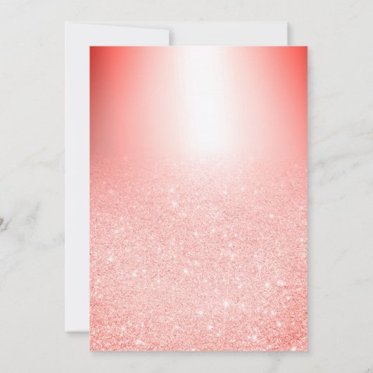 Roter Glitzer Chic Brunch Bubbly Brautparty Einladung (Rückseite)