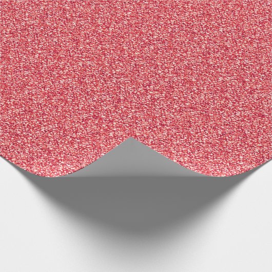 Roter Glitzer Druckpapier Geschenkpapier (Ecke)