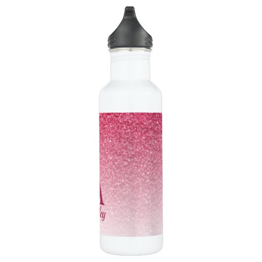 Roter Glitzer Edelstahlflasche (Rechts)