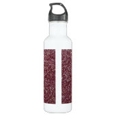 Roter Glitzer Edelstahlflasche (Rückseite)